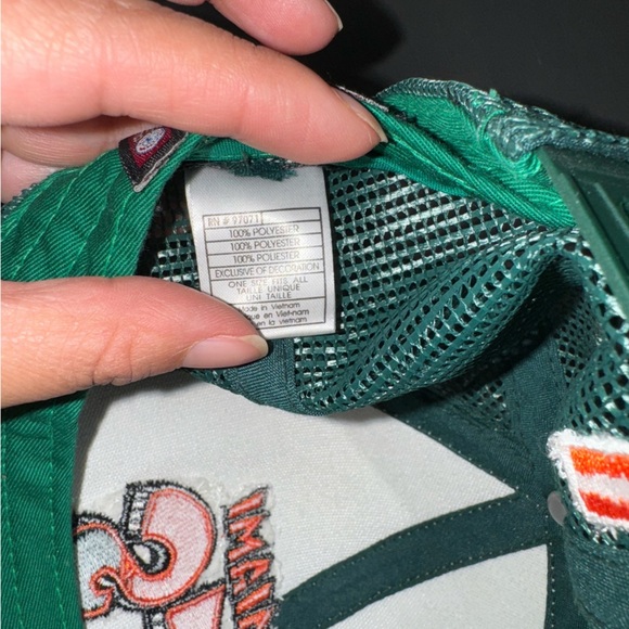 Vintage 90’s Miami Hurricanes Trucker Snap Back Hat - Picture 5 of 5
